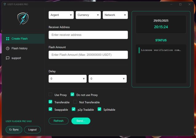 flash usdt software